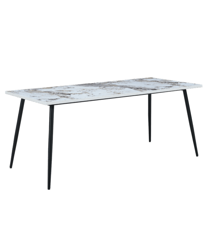 Horizon Medium Dining Table Marble Effect