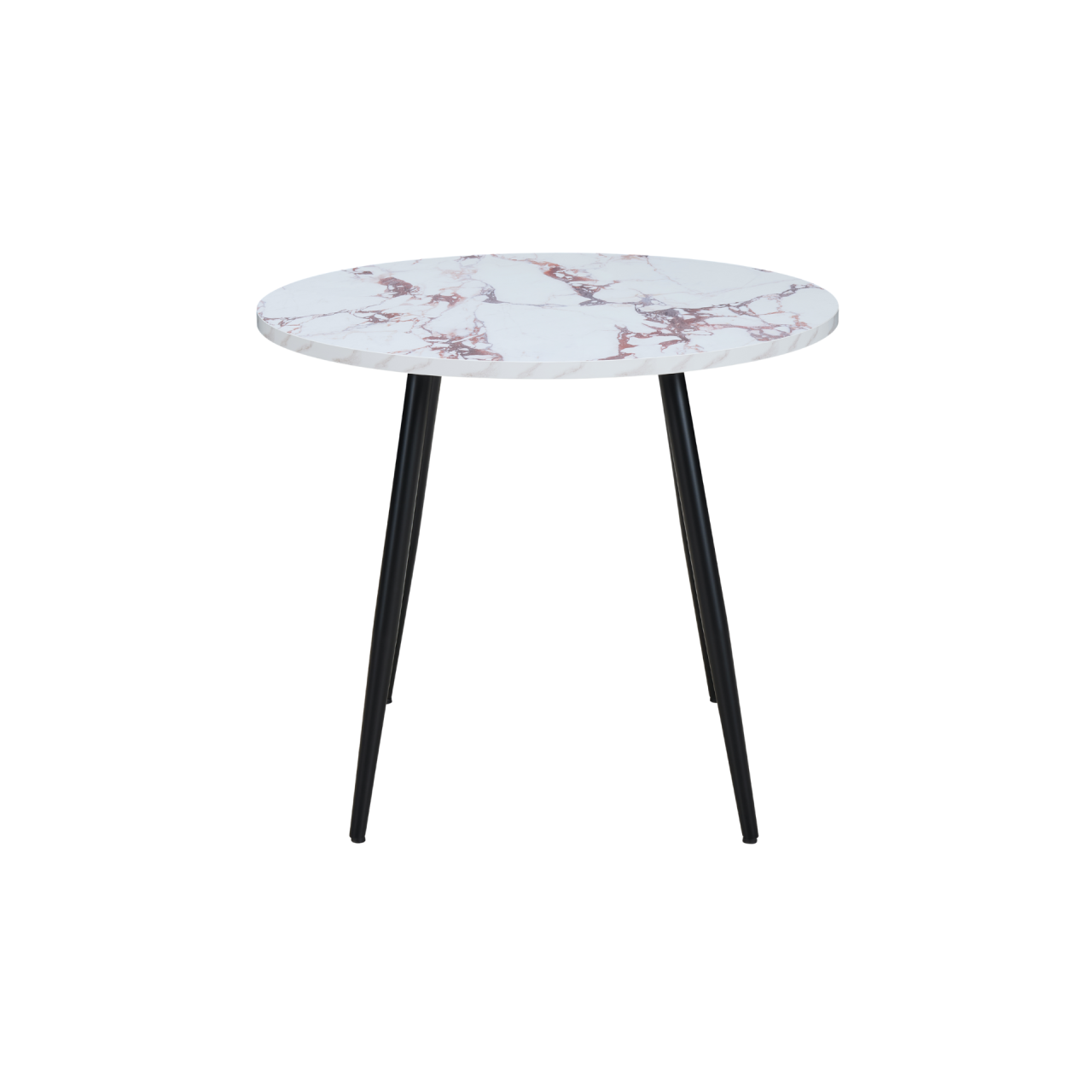 Horizon Round Dining Table Marble Effect